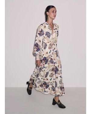 ME+EM Grand Paisley Print Maxi Dress - Natural
