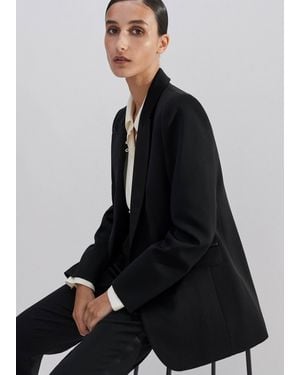 ME+EM Sharp Shoulder Tux Blazer - Grey
