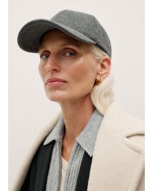 ME+EM Baseball Cap Charcoal Mélange - Black