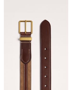 ME+EM Stripe Leather Belt - Multicolour