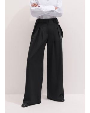 ME+EM Perfect Pleat Wide Leg Pant - Black
