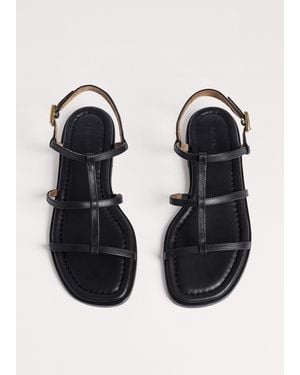 ME+EM Caged Flat Sandal - Black