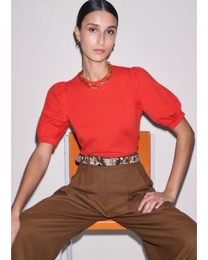 ME+EM Pouf Sleeve Tee - Red
