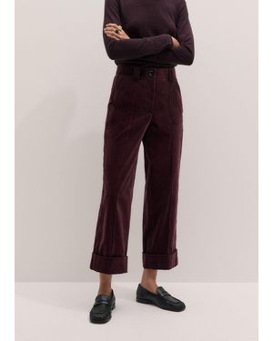 ME+EM Straight Crop Pant - Purple