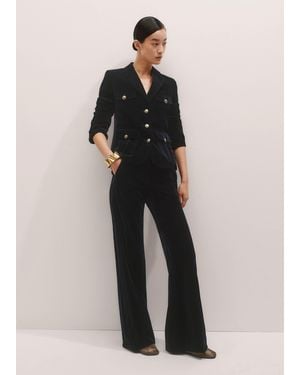 ME+EM Velvet Pant - Blue
