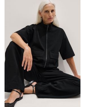 ME+EM Luxe Travel Tailoring Layering Jacket - Black