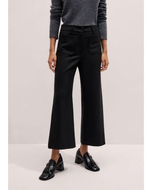 ME+EM Patch Pocket Cropped Kick Flare - Black