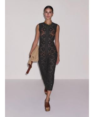 ME+EM Framed Crochet Maxi Dress + Slip - Multicolor