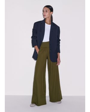 ME+EM Shirred Wide Pant - Green