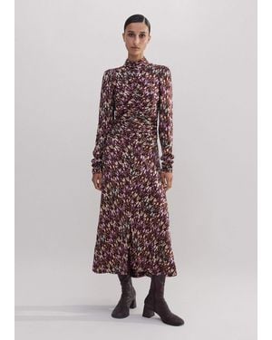 ME+EM Tulip Print Midi Dress//Multi - Multicolour