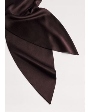 ME+EM Silk Satin Evening Scarf - Blue