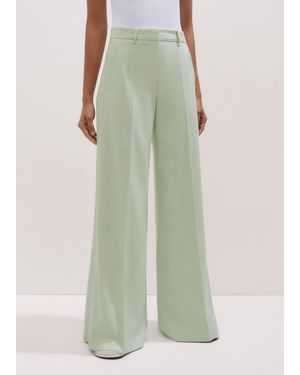 ME+EM Wide-Leg Tailored Trouser - Green
