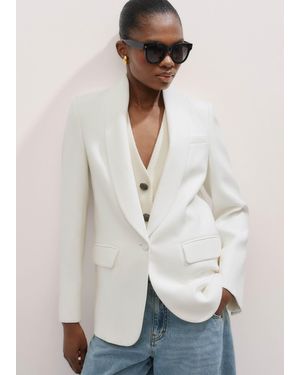 ME+EM Forever Shawl Collar Tux Blazer - Natural