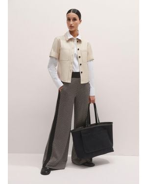 ME+EM Travel Tailoring Geo Jacquard Wide-Leg Pant - Black