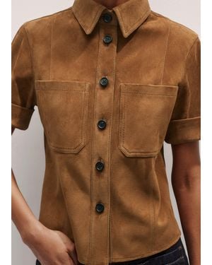 ME+EM Paneled Shirt - Brown