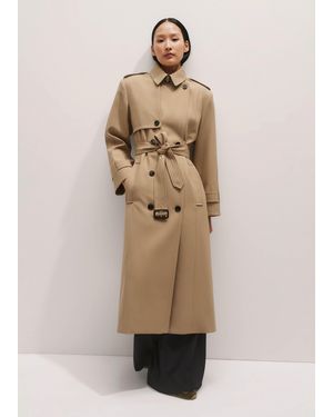 ME+EM Relaxed Shoulder Trench Coat - Natural
