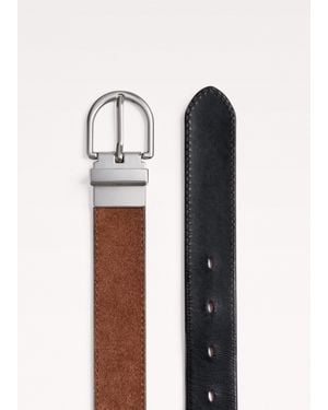 ME+EM Round Reversible Belt Chestnut - Gray