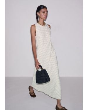 ME+EM Textured Stripe Bias Cut Maxi Dress