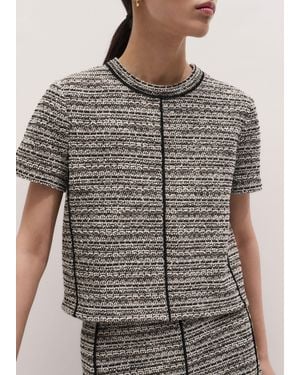 ME+EM Soft Tweed Tee - Gray