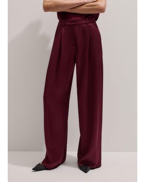 ME+EM Event Ready Straight Pleat Front Trouser - Purple