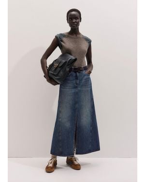 ME+EM Relaxed Maxi Skirt - Blue