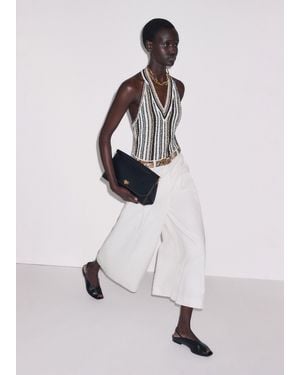 ME+EM Double Pleat Culotte - White