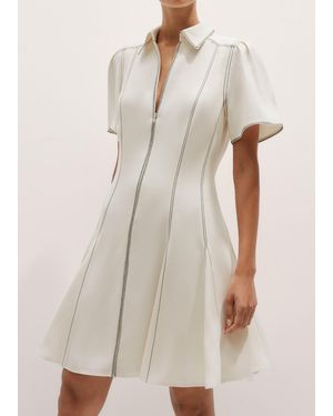 ME+EM Contrast Stitch Mini Dress - Natural