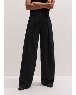 ME+EM Gathered Waist Taper Pant - Black