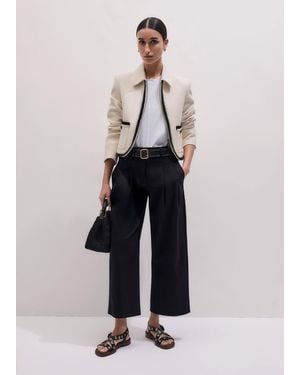 ME+EM Straight Crop Pant - White