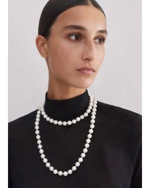 ME+EM Shell Pearl Necklace Set - Grey