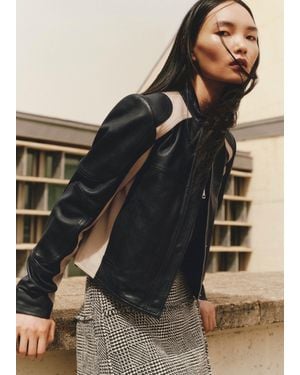 ME+EM Leather Motocross Jacket - Black