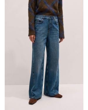 ME+EM Relaxed Straight Insert Jean - Blue
