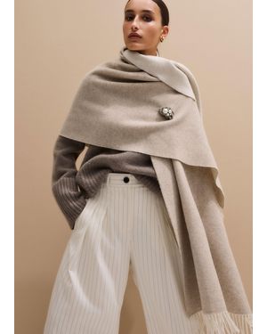 ME+EM Cashmere Blend Travel Scarf - Natural