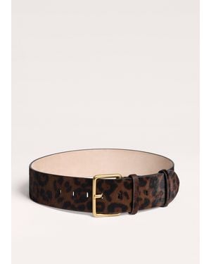 ME+EM 55Mm Dark Leopard Wide Waist Belt - Multicolor