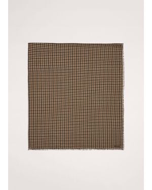 ME+EM Large Check Scarf - Natural