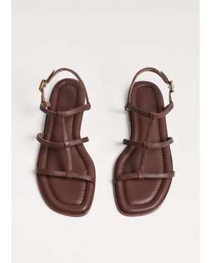 ME+EM Caged Flat Sandal - Brown