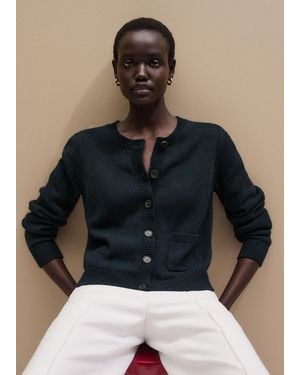 ME+EM Boxy Knit Cardigan - Blue