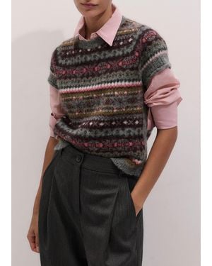 ME+EM Lofty Fairisle Baby Knit Tee - Multicolor