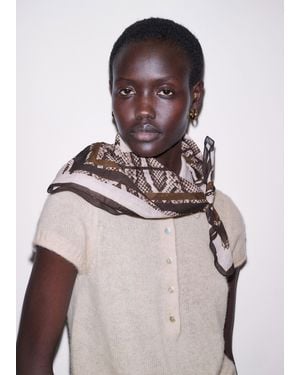 ME+EM Multi Border Scarf - Multicolour