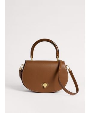 ME+EM Resin Top Handle Bag - Brown