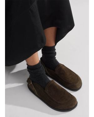 ME+EM Suede Clog - Brown