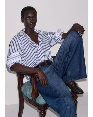 ME+EM Stripe Relaxed Forever Shirt Soft - Blue