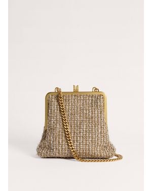 ME+EM Tweed Vertical Frame Bag - Natural