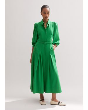 ME+EM Shirt Maxi Dress - Green