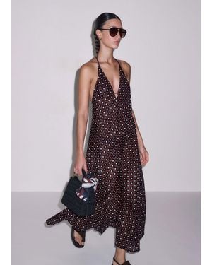 ME+EM Cotton Voile Zig-Zag Spot Maxi Slip Dress-Multi - Multicolor