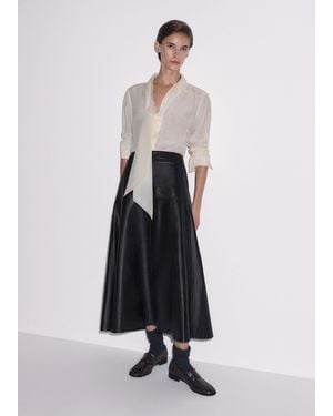 ME+EM Luxe Fit And Flare Maxi Skirt - White