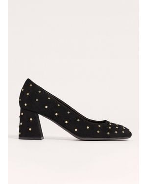 ME+EM Stud Block Heel - Black