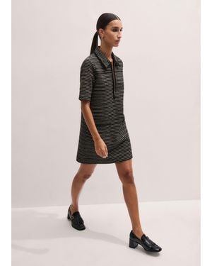 ME+EM Stripe Tweed Mini Dress - Natural