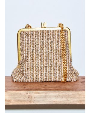 ME+EM Tweed Vertical Frame Bag - Natural