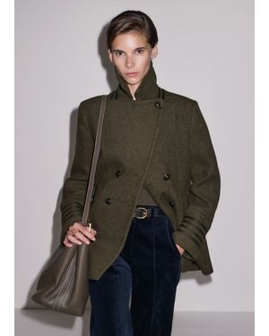 ME+EM Utility Swing Peacoat - Brown